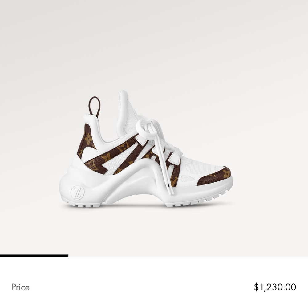 Louis Vuitton White and Brown Sneakers Modern Design
